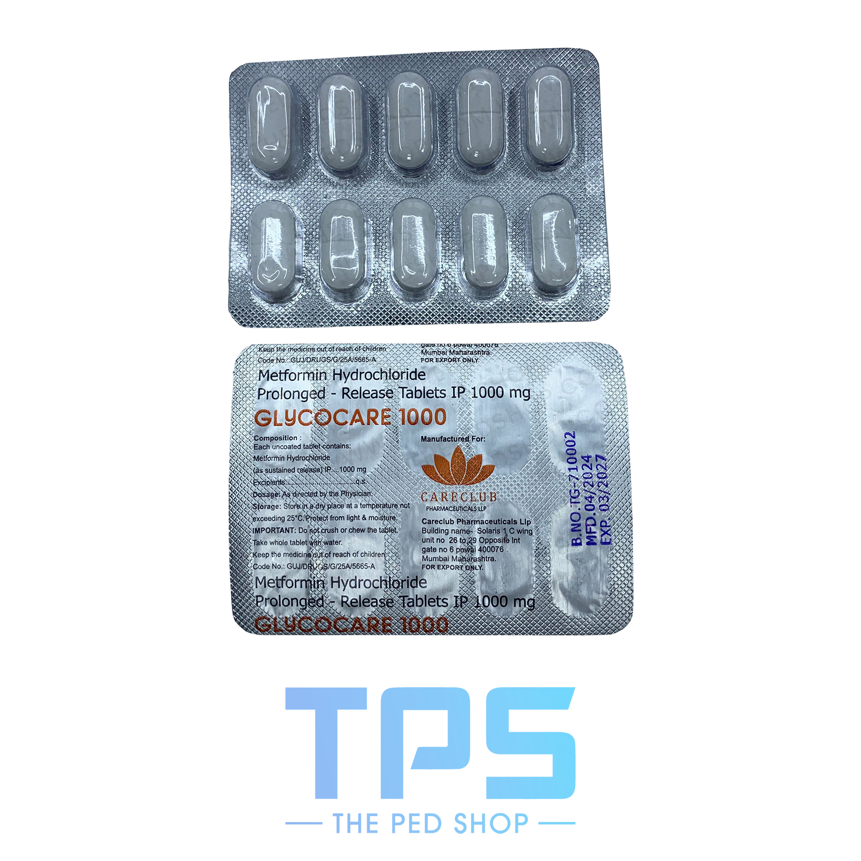 Metformin 1000mg (100 Tabs)